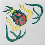 Плитка дизайнерская Драконий фрукт варинант исполнения - 2 | Loft Concept в Самаре