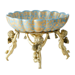 Чаша с орнаментом на бронзовых ножках в виде ангелов Eden Garden варинант исполнения - 1 | Loft Concept в Самаре