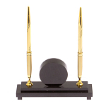 Часы настольные с двумя ручками из натурального камня Stone Clock варинант исполнения - 7 | Loft Concept в Самаре