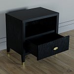 Прикроватная тумбочка с полкой Elsa Dreams Black варинант исполнения - 2 | Loft Concept в Самаре