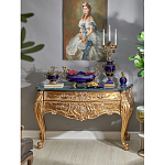 Подсвечник из темно-синего фарфора с бронзовыми элементами и цветами Eden Garden варинант исполнения - 3 | Loft Concept в Самаре