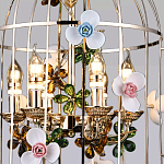 Люстра в виде клетки с цветами Flower Cell варинант исполнения - 2 | Loft Concept в Самаре