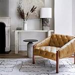 Дизайнерский журнальный стол с чёрной круглой столешницей Visanyp варинант исполнения - 3 | Loft Concept в Самаре