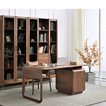 Стол рабочий округлой формы с 3-мя ящиками  Working Moonnut Table варинант исполнения - 3 | Loft Concept в Самаре