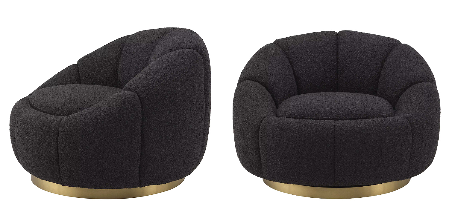 Кресло Eichholtz Swivel Chair Inger Black Кресло Eichholtz Swivel Chair Inger Black - Loft-Concept в Самаре