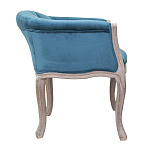 Кресло низкое в стиле прованс Louis French Armchair blue velour варинант исполнения - 1 | Loft Concept в Самаре