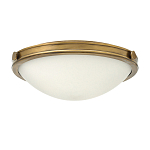 Потолочный светильник цвета латунь с полусферическим матовым белым плафоном Hinkley варинант исполнения - 4 | Loft Concept в Самаре