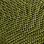 Плед из хлопка жемчужной вязки оливкового цвета Waffle Comfort варинант исполнения - 3 | Loft Concept в Самаре