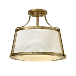Потолочный светильник со светлым текстильным абажуром Hinkley варинант исполнения - 5 | Loft Concept в Самаре