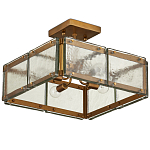 Потолочный светильник квадратный из толстого литого стекла Cast Glass варинант исполнения - 5 | Loft Concept в Самаре