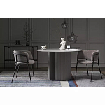 Стул полукруглый с каркасом из металла и мягким сиденьем и спинкой Soft Chenille варинант исполнения - 3 | Loft Concept в Самаре