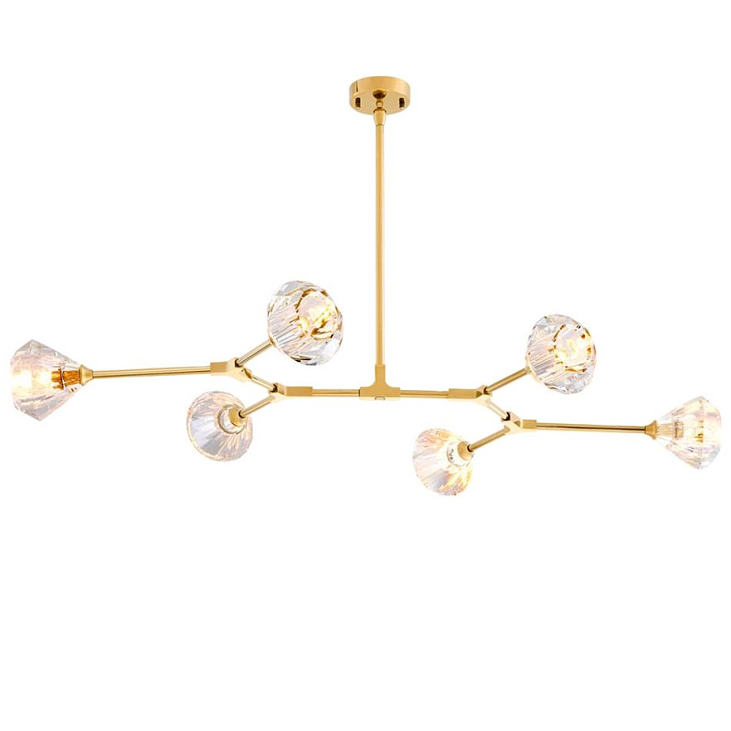 Люстра Chandelier Salasco Gold Золотой Прозрачный (Transparent) в Самаре | Loft Concept 