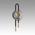 Бра черного цвета с круглым прозрачным стеклянным плафоном Virelia  варинант исполнения - 2 | Loft Concept в Самаре