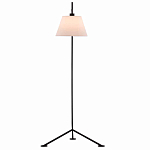 Торшер с черным наклонным корпусом и конусовидным абажуром Black Tripod варинант исполнения - 3 | Loft Concept в Самаре