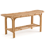 Скамья из ротанга с подушкой Manlio Rattan Bench варинант исполнения - 6 | Loft Concept в Самаре