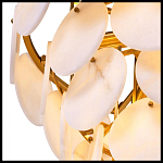 Люстра четырехъярусная с подвесками в форме дисков Cryptocrystalline Stone варинант исполнения - 1 | Loft Concept в Самаре