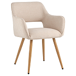 Стул в рогожке бежевого цвета NEASAN STOOL варинант исполнения - 1 | Loft Concept в Самаре