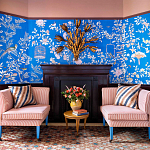 Обои ручная роспись Houghton Canton Blue варинант исполнения - 3 | Loft Concept в Самаре