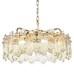 Люстра подвесная круглая с хрустальными овальными подвесками Harmonica варинант исполнения - 1 | Loft Concept в Самаре