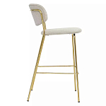 Стул барный широкой полукруглой спинкой на золотистых ножках Chair Smooth Shapes варинант исполнения - 2 | Loft Concept в Самаре