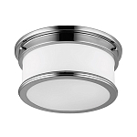 Потолочный светильник для ванных комнат цвета хром с вытянутым плафоном из молочного стекла Feiss варинант исполнения - 1 | Loft Concept в Самаре