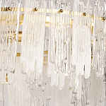 Люстра круглая с прозрачными стержнями разной длины Textured Glass Chandelier варинант исполнения - 4 | Loft Concept в Самаре