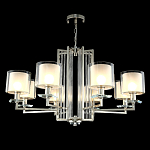 Люстра с 8-ю цилиндрическими плафонами из стекла Laurent варинант исполнения - 8 | Loft Concept в Самаре