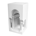 Встраиваемый в стену гипсовый светильник под покраску с арками и рельефными колоннами Antiquity Athena варинант исполнения - 2 | Loft Concept в Самаре