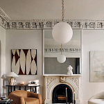 Подвесной светильник в форме шара из белого текстурного стекла Atmosphere варинант исполнения - 3 | Loft Concept в Самаре