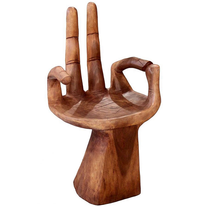 Стул из массива дерева в виде руки Wood Hand Chair Коричневый Стул из массива дерева в виде руки Wood Hand Chair Коричневый в Самаре | Loft Concept