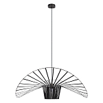 Подвесной светильник чёрного цвета с металлическим каркасом в форме веера Friture Vertigo Pendant варинант исполнения - 1 | Loft Concept в Самаре
