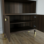 Книжный Стеллаж Elsa Dreams Walnut с задней стенкой варинант исполнения - 4 | Loft Concept в Самаре