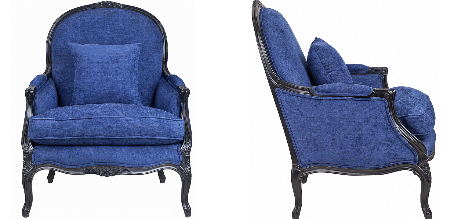 Кресло Bernard Armchair blue Кресло Bernard Armchair blue - Loft-Concept в Самаре
