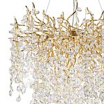 Люстра с хрустальными подвесками на металлических ветках Fairytree Light Gold Chandelier 14 варинант исполнения - 3 | Loft Concept в Самаре