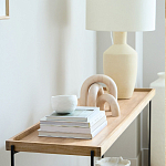 Консоль деревянной столешницей и полкой Wooden Table Top and Shelf варинант исполнения - 4 | Loft Concept в Самаре