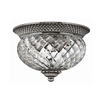 Потолочный светильник с чашеобразным плафоном из толстого волнообразного стекла и широким узорчатым основанием Hinkley варинант исполнения - 5 | Loft Concept в Самаре