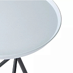 Столик приставной с круглой серой столешницей и черным основанием Round Stable Table варинант исполнения - 3 | Loft Concept в Самаре