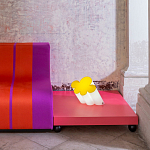 Дизайнерский кофейный стол на круглых ножках Poltronova T02 Pink Coffee Table варинант исполнения - 12 | Loft Concept в Самаре