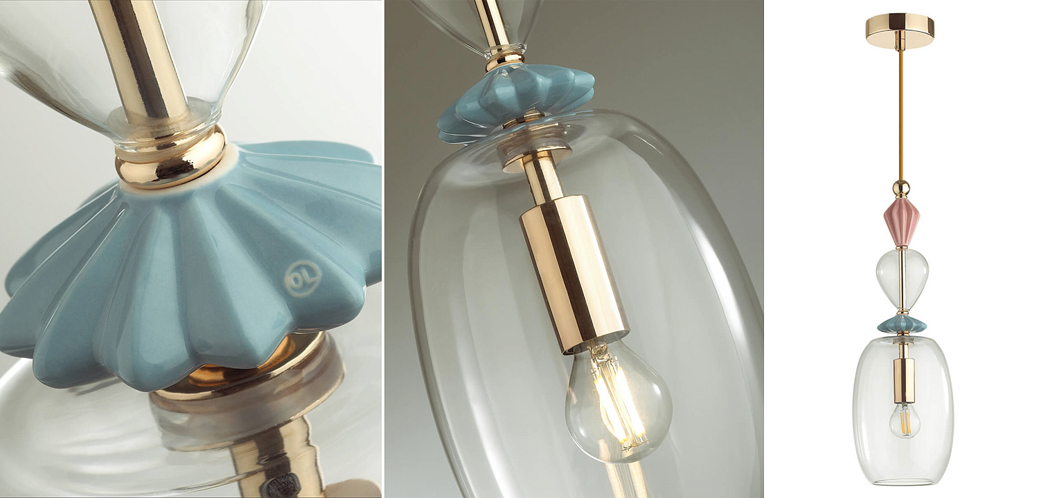 Подвесной светильник Iris Glas hanging lamp candy B Подвесной светильник Iris Glas hanging lamp candy B - Loft-Concept в Самаре
