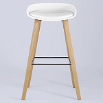 Барный стул на ножках из натурального дерева Boras White варинант исполнения - 3 | Loft Concept в Самаре