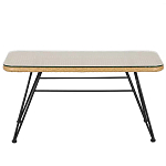 Журнальный столик с столешницей из ротанга и стекла Wicker Tabletop Under Glass варинант исполнения - 1 | Loft Concept в Самаре