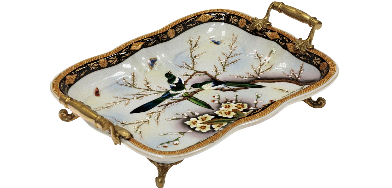 Поднос Magpies on Cherry Blossoms Поднос Magpies on Cherry Blossoms - Loft-Concept в Самаре