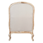 Кресло с пуфом с мягкой обивкой из льна Edward Armchair beige варинант исполнения - 3 | Loft Concept в Самаре