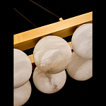 Люстра линейная прямоугольная с сферическими плафонами Phased Spheres варинант исполнения - 3 | Loft Concept в Самаре