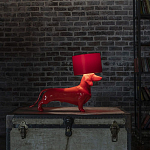 Настольная лампа COLLECTION OF DOGS с абажуром Такса варинант исполнения - 3 | Loft Concept в Самаре