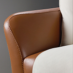 Элитарный современный диван Birmingham с кожаной спинкой варинант исполнения - 3 | Loft Concept в Самаре