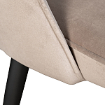 Стул велюровый серо-бежевый Schelde Gray Beige варинант исполнения - 3 | Loft Concept в Самаре