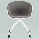 Офисное кресло из пластика с мягким сиденьем Eggshell Grey варинант исполнения - 3 | Loft Concept в Самаре
