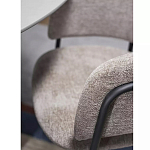 Стул полукруглый с каркасом из металла и мягким сиденьем и спинкой Soft Chenille варинант исполнения - 8 | Loft Concept в Самаре