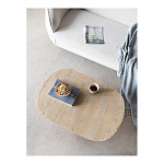 Столик кофейный кремового цвета с овальной столешницей и круглым основанием Cream Dalmen Table варинант исполнения - 5 | Loft Concept в Самаре